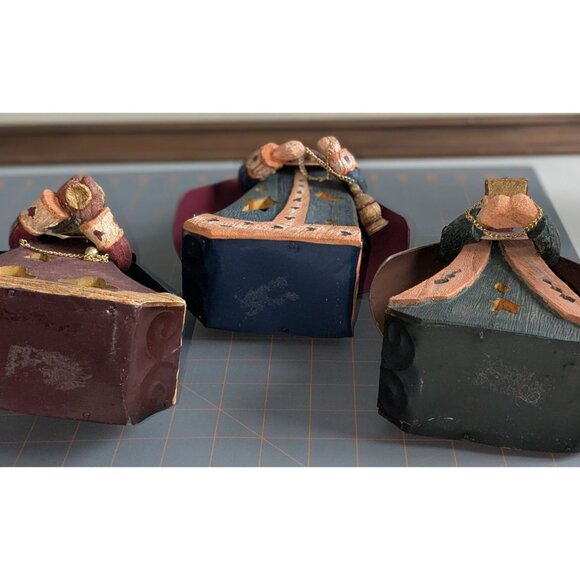 Nativity Set w/ Holy Family 3 Wise Men & Camel Wood/Metal/Ceramic Rustic - Picture 14 of 16